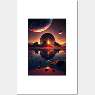 Sunset on Mars 2132 Posters and Art